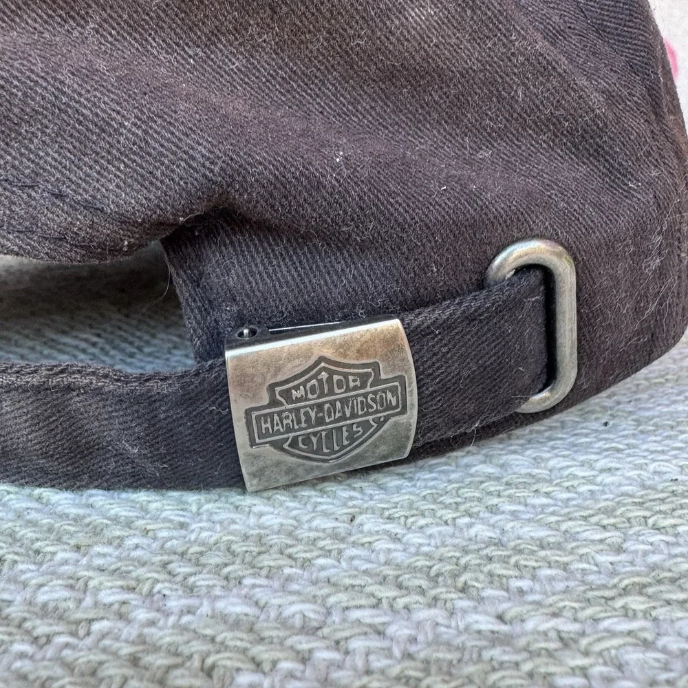 Harley-Davidson Motorcycles Born To Run Black Ball Cap Hat‎ Bedazzled Logo